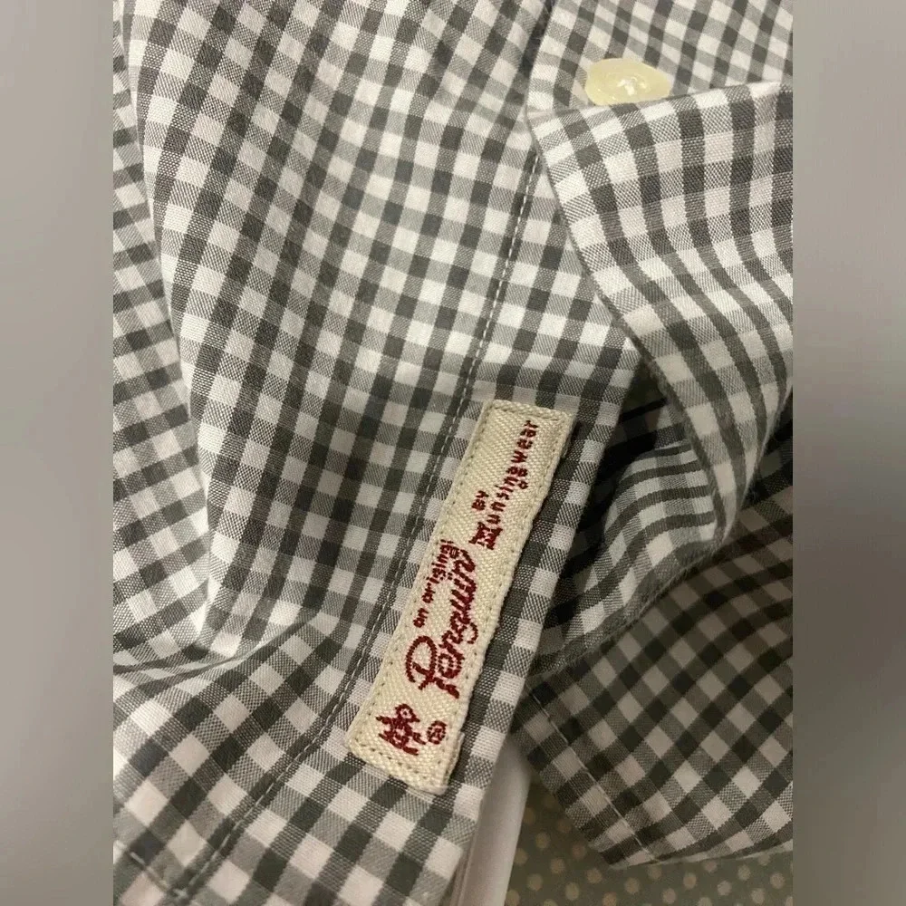 Original Penguin Men’s Casual Button Down Shirt Plaid Heritage Slim Fit Size XL